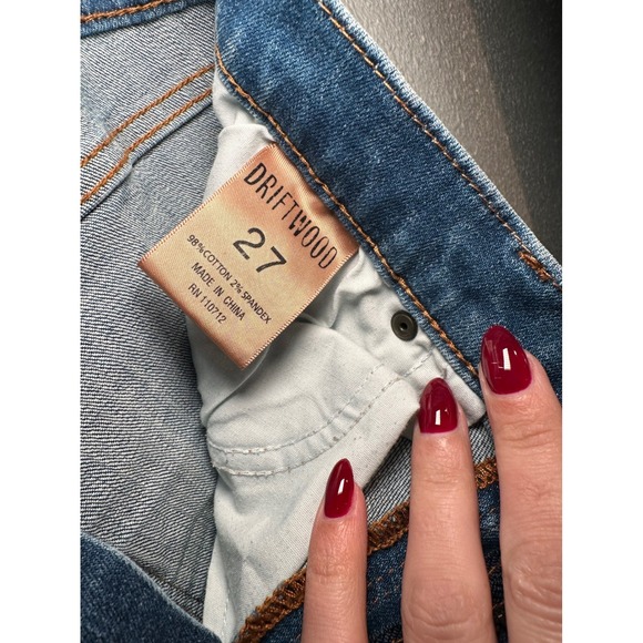 Driftwood Marilyn Jeans Blue Wash Embroidered Side Classic Fit Women's Size 27 - Picture 5 of 8